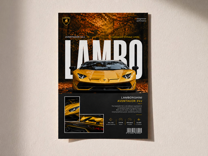 Lamborghini Aventador SVJ Poster | Premium Automotive Wall Art
