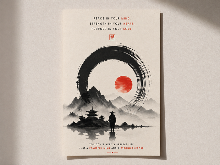 Peaceful Mind – Premium Zen Japanese Wall Art Poster