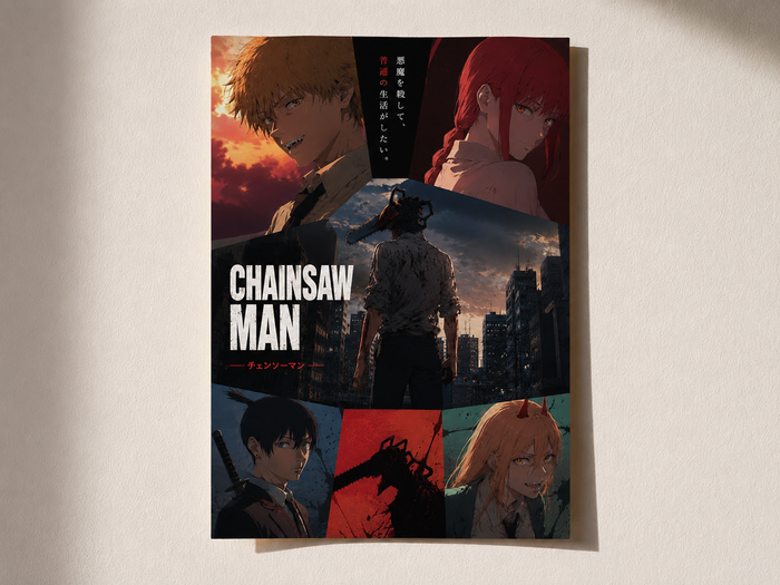Chainsaw Man Cinematic Poster โ Premium Anime Wall Art