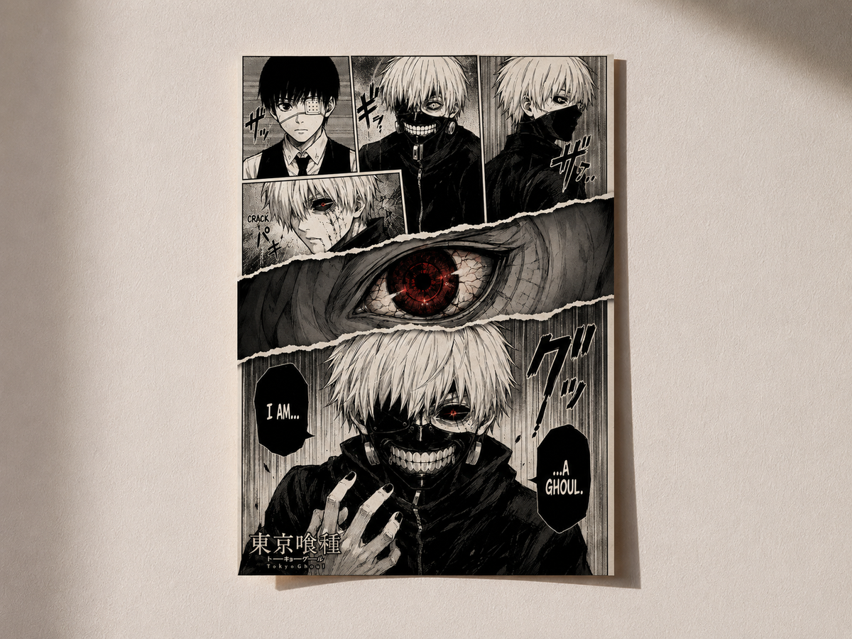 Tokyo Ghoul Dark Aesthetic Poster – Premium Anime Wall Art