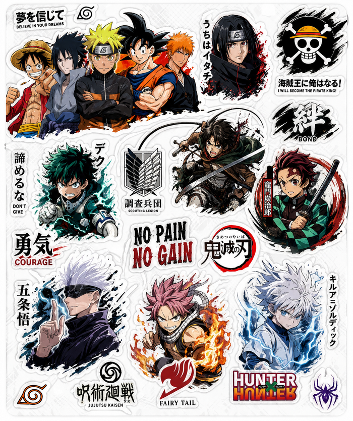Ultimate Anime Legends Premium Sticker Sheet
