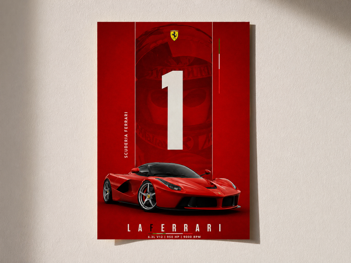 LaFerrari Premium Poster | Cinematic Ferrari Wall Art