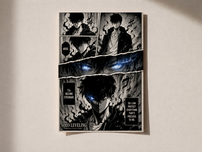 Solo Leveling Shadow Monarch Poster – Premium Anime Wall Art