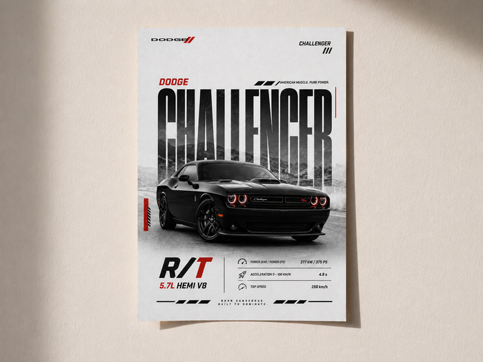Dodge Challenger R/T Poster | Premium Muscle Car Wall Art