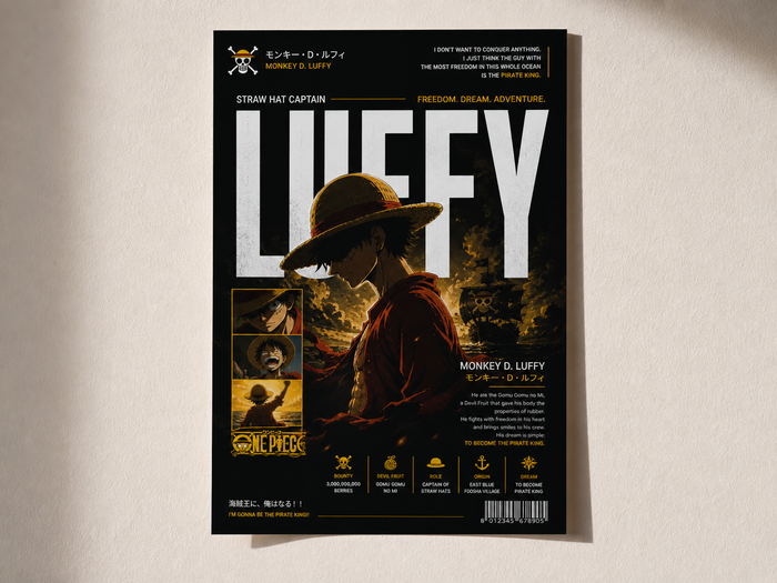 Monkey D. Luffy Anime Poster – Premium One Piece Wall Art