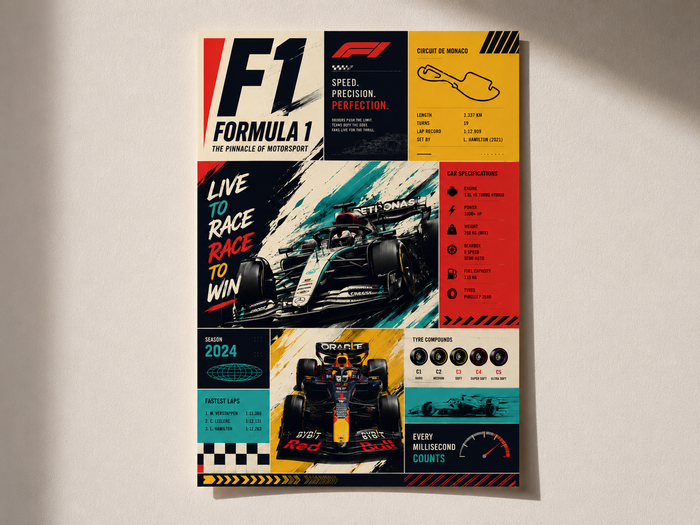 Formula 1 Racing Poster – Premium Motorsport Wall Art