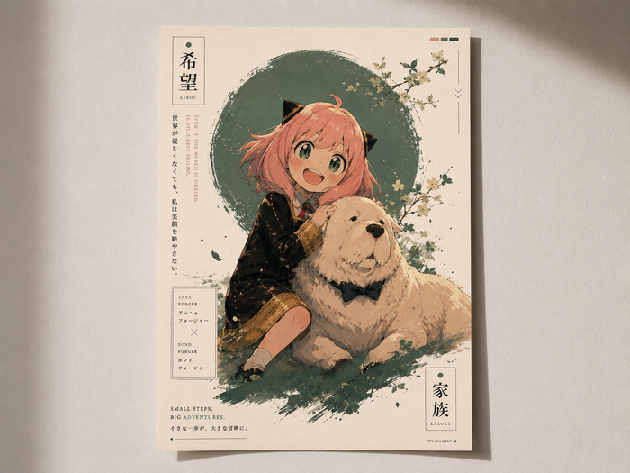 Anya Forger & Bond Poster – Premium Spy x Family Anime Wall Art