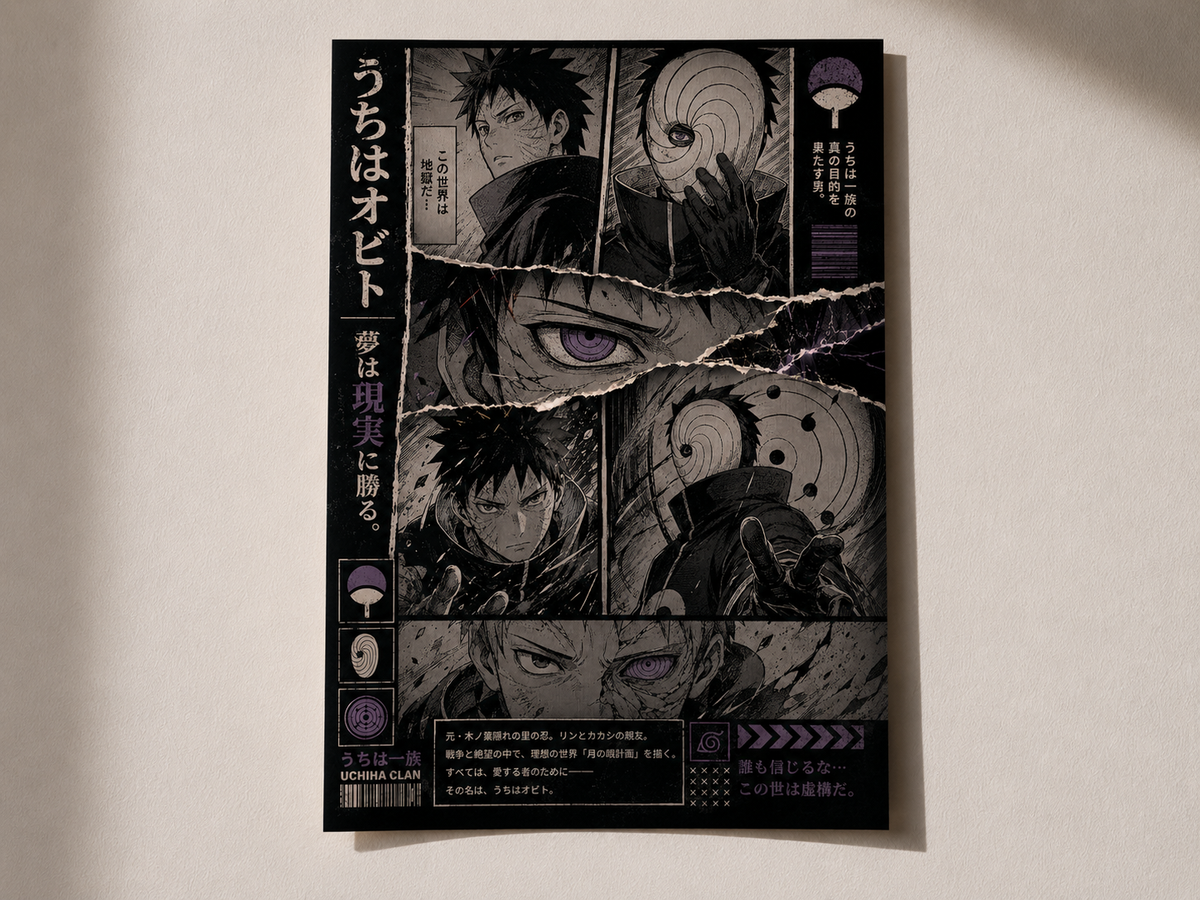 Obito Uchiha Poster – Premium Naruto Anime Wall Art