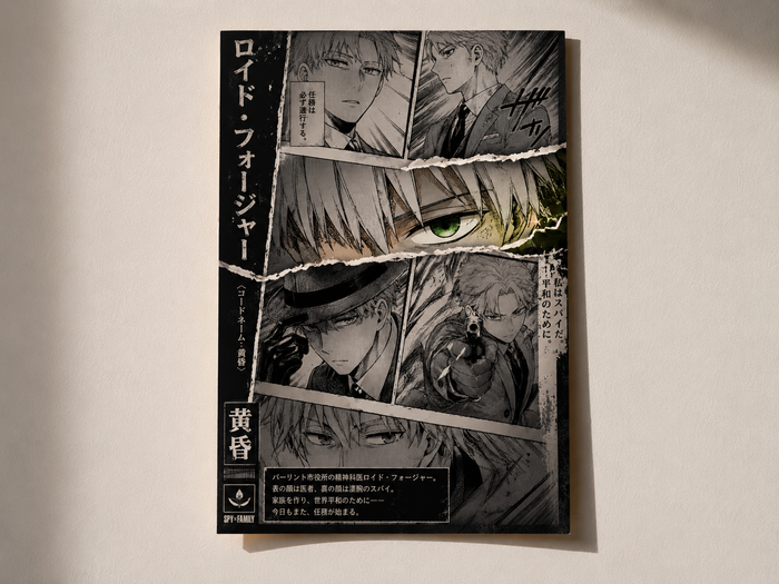Loid Forger Poster – Premium Spy x Family Anime Wall Art