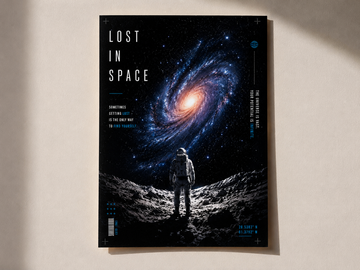 Lost In Space Poster – Premium Cosmic Space Wall Art