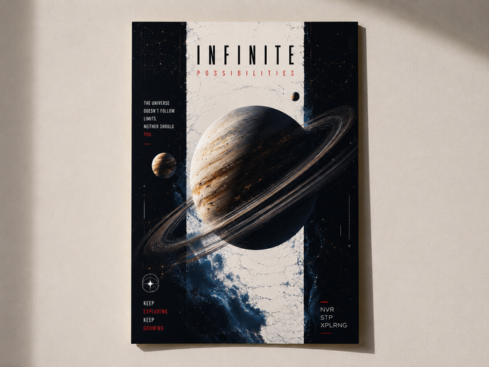 Celestial Drift – Premium Planet Space Wall Art