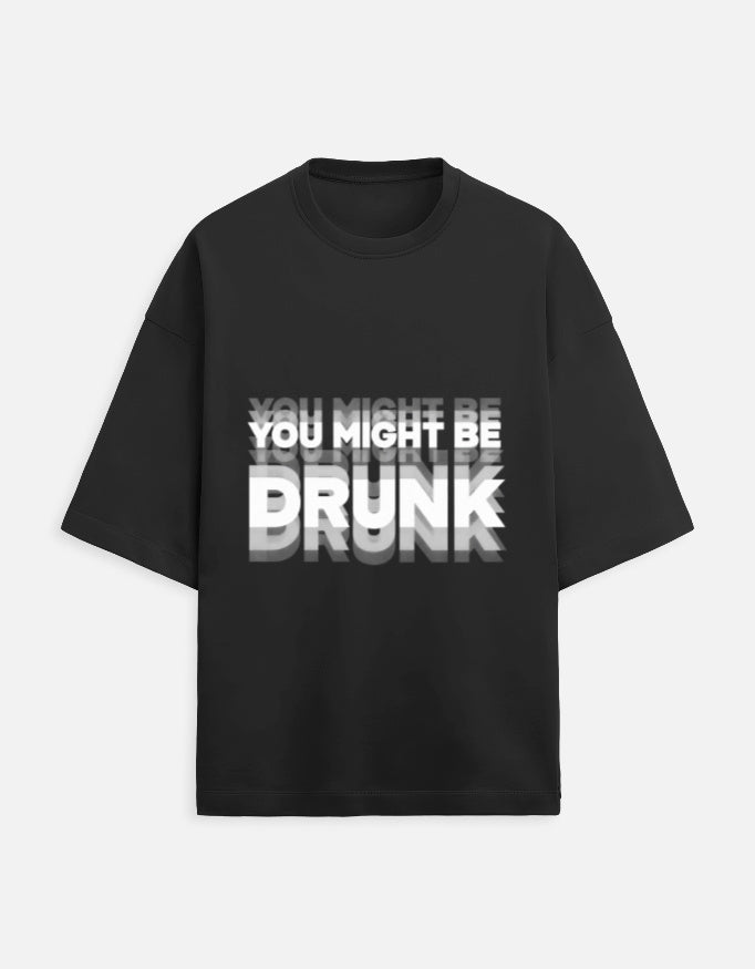 Blur Typography Oversized T-Shirt